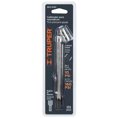 Medidor Doble de Aire 10-160 PSI Truper 19100