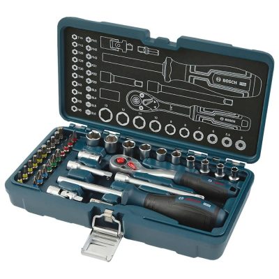 Juego de Dados y Ratchet Bosch 1/4" 37 Piezas Cromo Vanadio