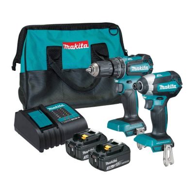 Combo taladro percutor y atornillador de impacto Makita DLX2283S 18V brushless