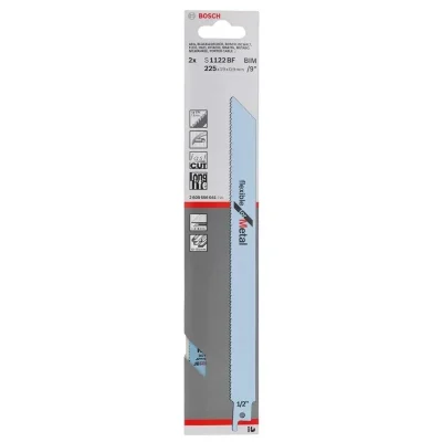 Hoja de Sierra Sable Bosch S 1122 BF Bimetal para Metal x2