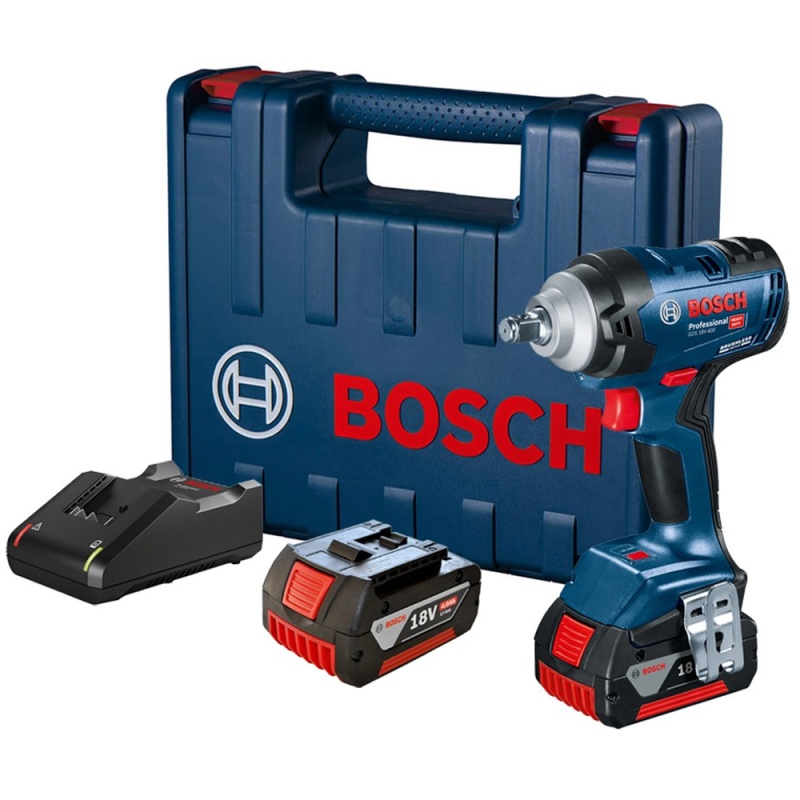 Llave de Impacto Bosch GDS 18V-400 1/2" Brushless con 2 Baterías