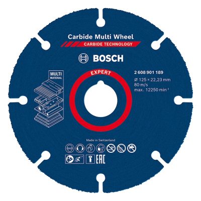 Disco de corte multimaterial de carburo Bosch Expert 2608.901.189-000 de 5" (125 mm)