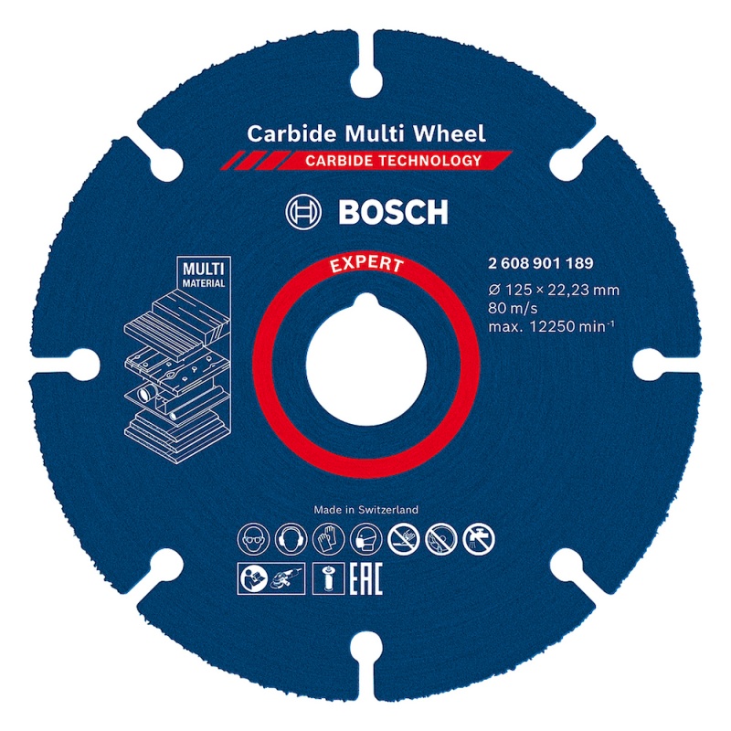Disco de corte multimaterial de carburo Bosch Expert 2608.901.189-000 de 5" (125 mm)