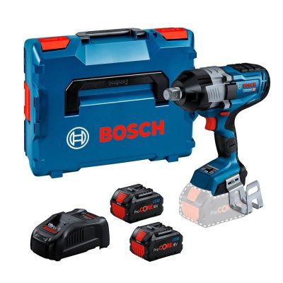 Llave de impacto inalambrica Bosch GDS 18V-1600 HC de 3/4" con 2 baterias 8 Ah