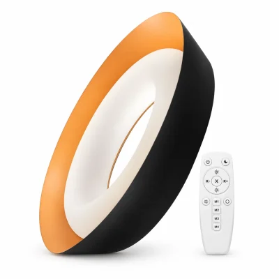 Plafón LED redondo 72W en negro y cobre con control remoto NUVORA Trilux