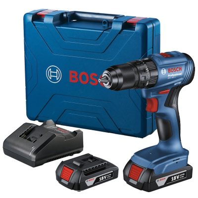 Taladro Percutor Inalambrico Bosch GSB 185-LI 18V Brushless con 2 Baterias 2.0 Ah y Maletin