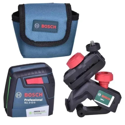 Nivel Láser Bosch GLL 2-12 G Líneas Verdes Autonivelante 12m