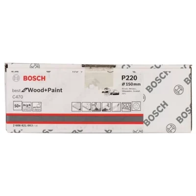Lija Excéntrica Bosch 6" Grano 220 Pack 50 Unidades
