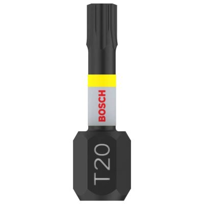 Puntas de Impacto Bosch Impact Pro Torx T20 - 25 mm, blíster de 2 piezas, vástago 1/4"