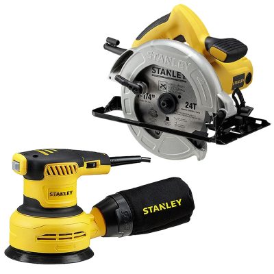 Combo Sierra Circular y Lijadora Excéntrica Stanley SC16-K9 1600W + 300W