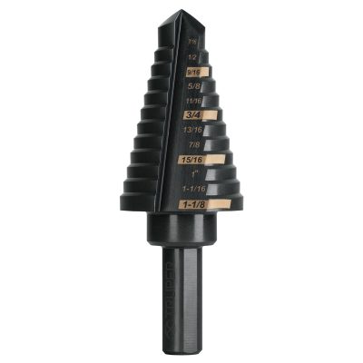 Broca escalonada 7/16 a 1-1/8" de 12 escalones HSS M2 TRUPER 101458