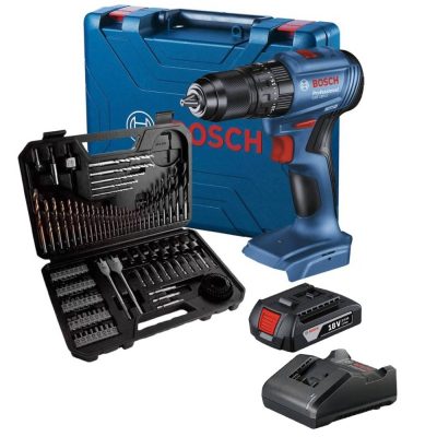Taladro Percutor Bosch GSB 185-LI 18V con Set 103 Piezas