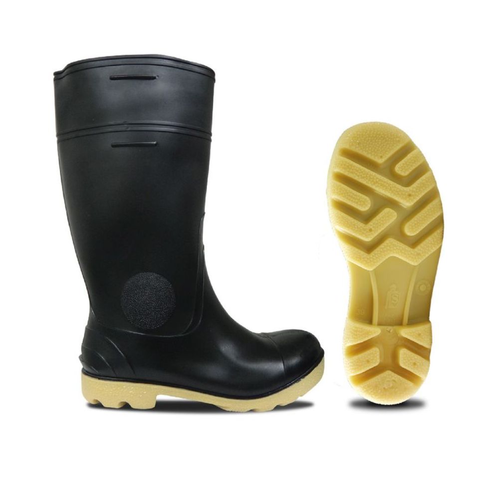 Bota de caucho liviana con punta de acero y plantilla antiperforación SEGUSA GGB Liviana