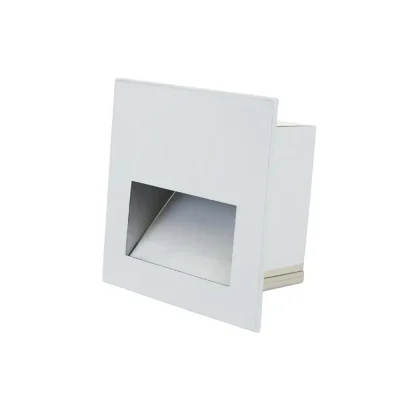 Spot de escalera LED empotrable cuadrado con tres tonos de luz OPALUX