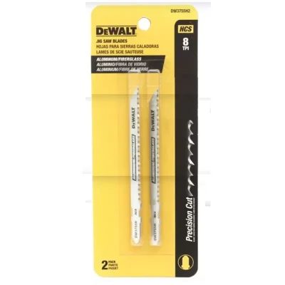 Hojas de Calar DeWalt DW3755H2 4" 8 TPI Vastago T para Fibra de Vidrio (2 unidades)