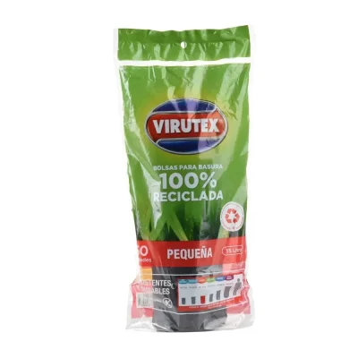 Bolsa de Basura Rollo Negra Virutex 35L (x50 unidades)