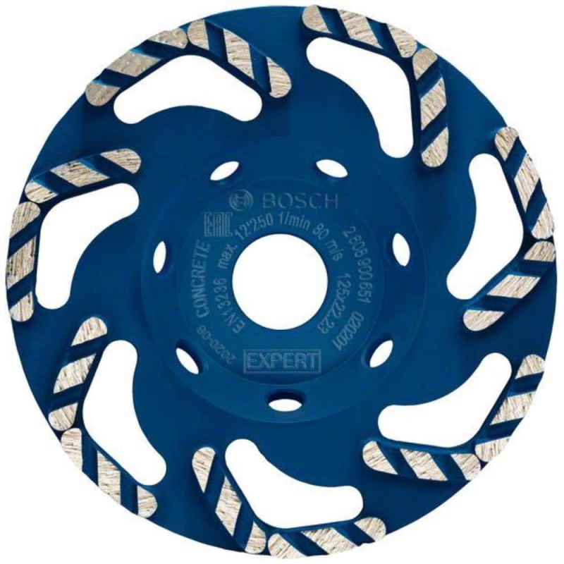 Vaso Diamantado Bosch 2608.900.651-000 de 125 mm con Eje de 22.23 mm para Concreto