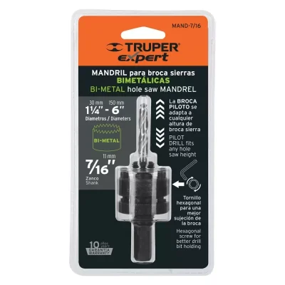 Eje para Sierra Copa 1 1/4" - 6" Truper 18123