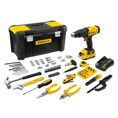 Taladro Percutor Inalámbrico Stanley Fatmax SCD711C1H-B2 20V 1/2" con 119 Accesorios