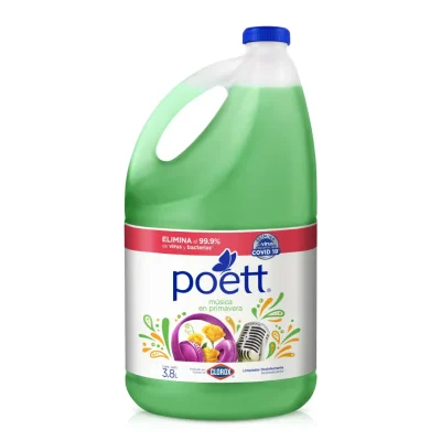 Limpiador Desinfectante Aromatizante Poett Música en Primavera 3.8 L