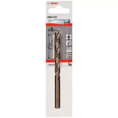 Broca para Metal Bosch HSS-Co 2608.585.860-000 de 8 mm para Acero Inoxidable