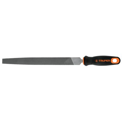 Lima plana bastarda 10" con mango Comfort Grip, TRUPER