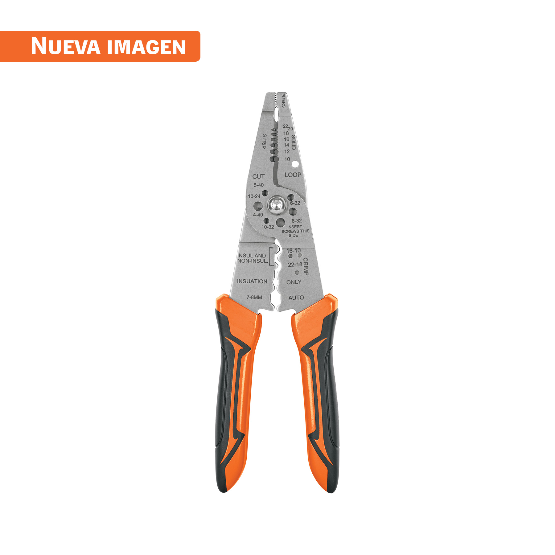 Pinza 8" pela cables, 24 a 12 AWG, TRUPER