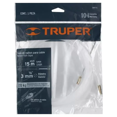 Guía Pasa Cable de Nylón 20m Truper 17757