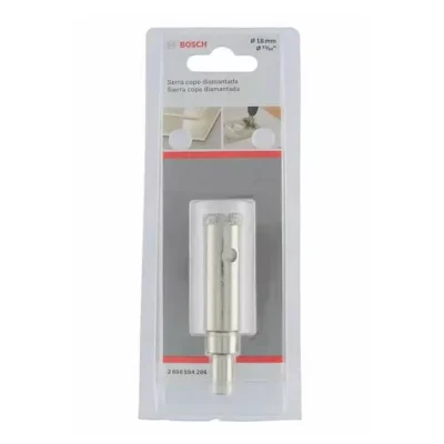 Sierra de Copa Diamantada Bosch 2608.594.286-000 de 18 mm con Vastago Integrado para Ceramica