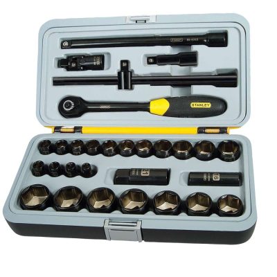 Juego de Dados Stanley 94-662 1/2" 30 Piezas Cromo Negro