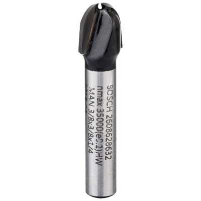 Fresa Media Caña Bosch 2608.628.632-000 — Vástago 1/4", Radio 3/8" para Redondear Cantos