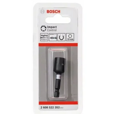 Dado de Impacto Hexagonal Bosch 2608.522.352-000 de 10 mm Encastre 1/4" Corto