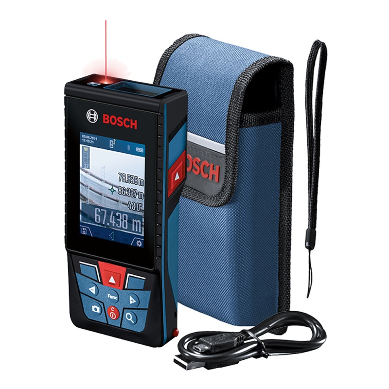 Medidor láser de distancia Bosch GLM 150-27 C de 150 m con cámara, pantalla color y Bluetooth