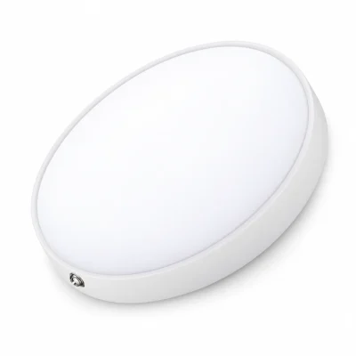 Panel LED redondo de superficie 36W 6000K acabado hielo NUVORA
