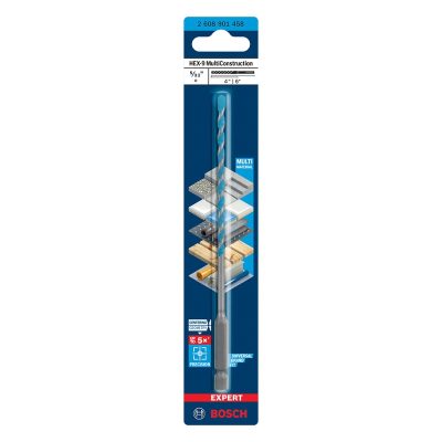 Broca Multiuso Bosch Expert HEX-9 5/32 Pulgadas para Concreto Cerámica y Metal