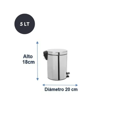 Tacho con Pedal de Acero Ebriel 5L