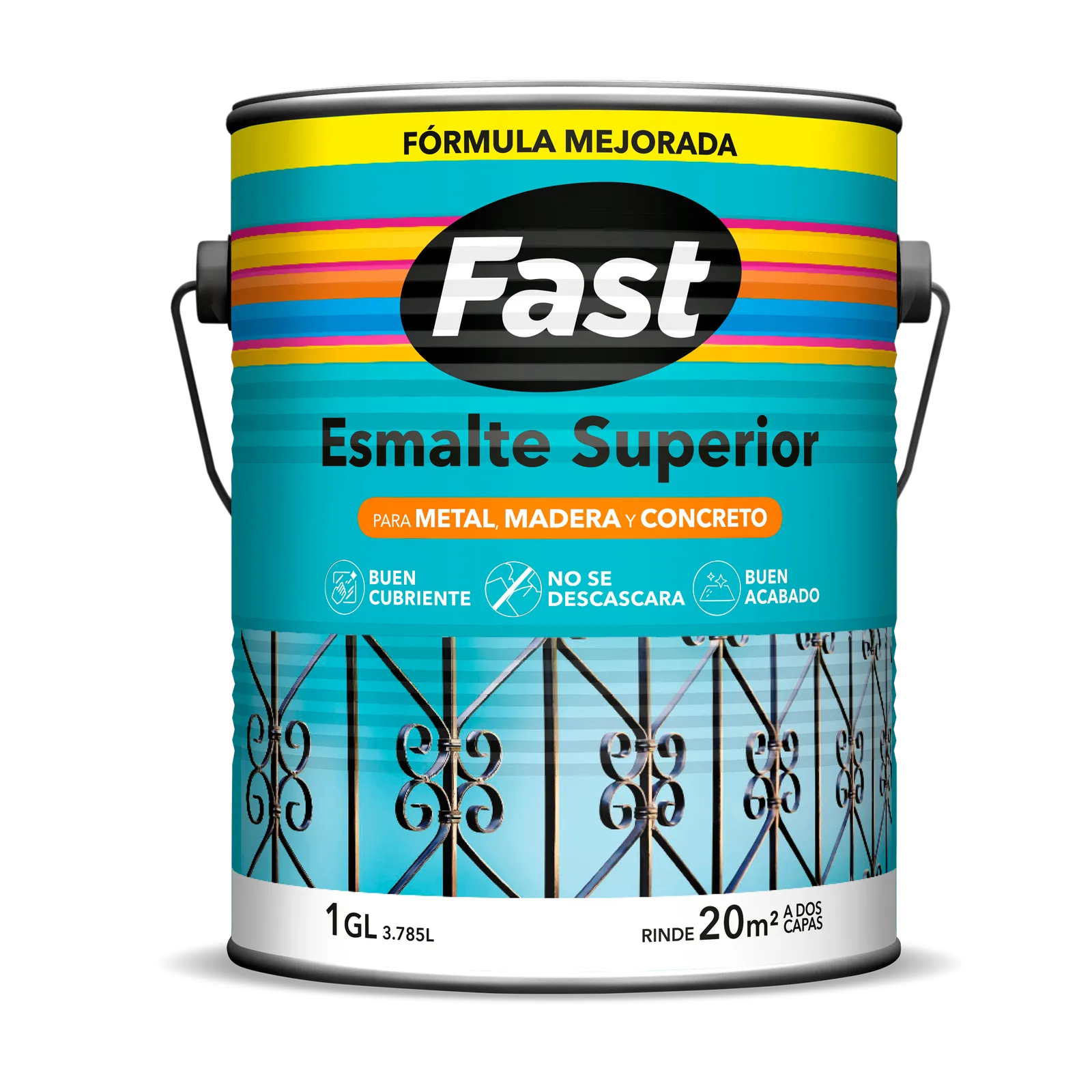 Esmalte Alquídico Fast Superior Brillante para Metal, Madera y Concreto