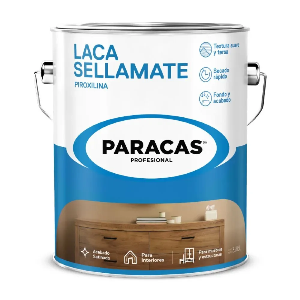 Laca Sellamate Piroxilina Paracas Fondo y Acabado Satinado para Madera