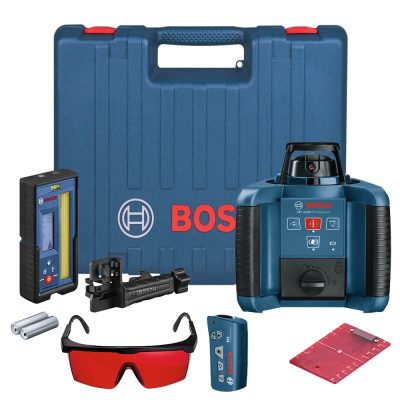 Kit Nivel Láser Rotativo Bosch GRL 250 HV con Receptor LR 45