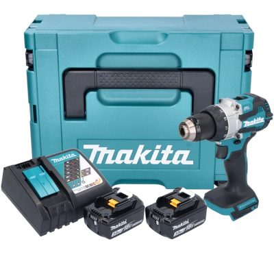 Taladro Percutor Inalámbrico Makita DHP489RFJ 18V con 2 Baterías y Cargador