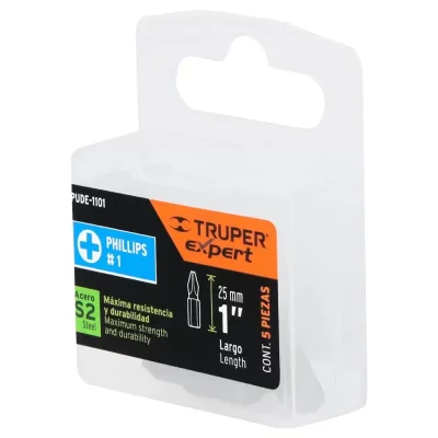 Set de Puntas PH1 Truper 12140 x5 Piezas 1"