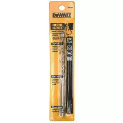 Broca para Concreto DeWalt Rock Carbide 5/16" x 6" — punta de carburo de tungsteno